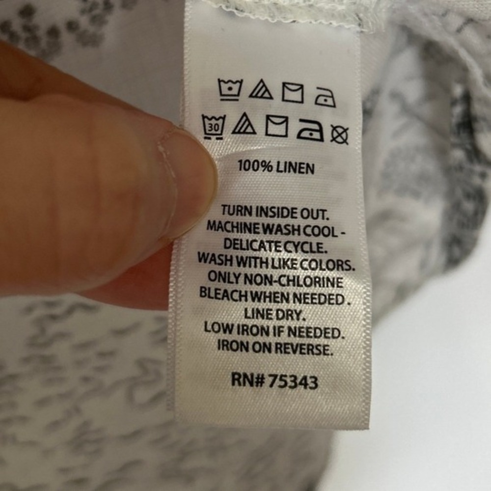 Cynthia Rowley 1X 100% Linen Venice Cityscape Tunic Art to Wear Lagenlook Blouse - Picture 9 of 10
